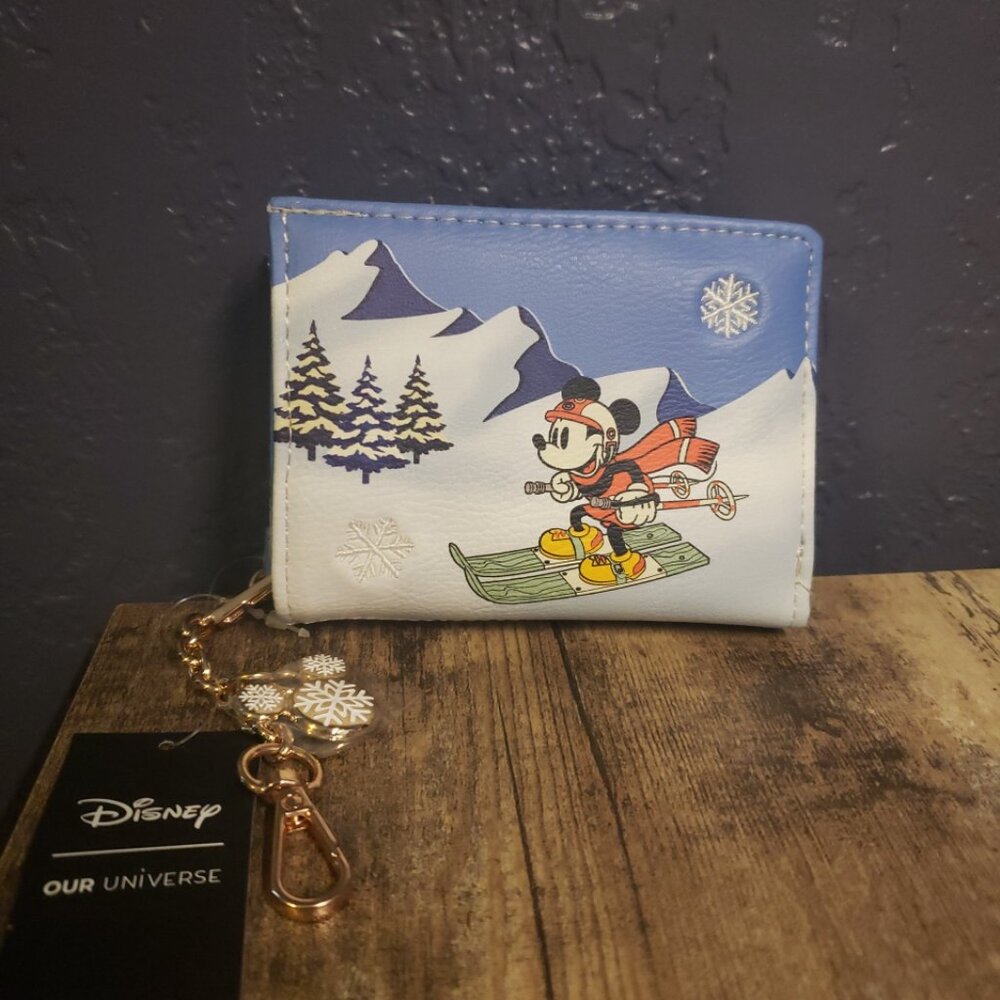 Our Universe Disney Mickey Mouse and Friends Ski Small Wallet NEW!